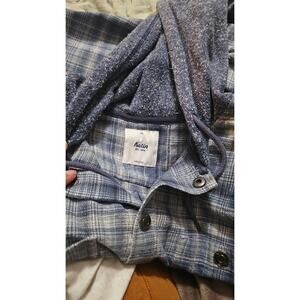 Katin Mens Shirt Harold Hooded Flannel Men's size Medium
